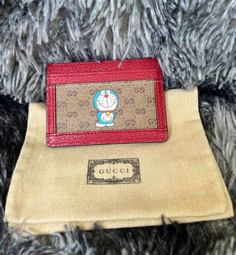 gucci doraemon cardholder|Doraemon x Gucci colors.